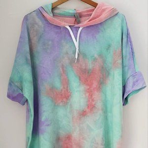 Honey Me XXL Horizontal Ribbed Hooded Shirt